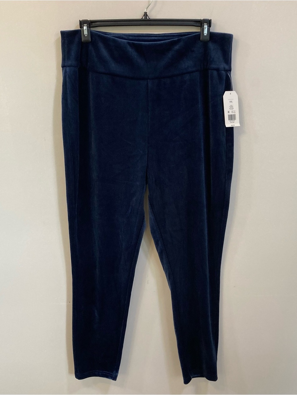 Wonderly Studio Womens Stretch Cord Leggings Sz XXL Navy Blue NEW